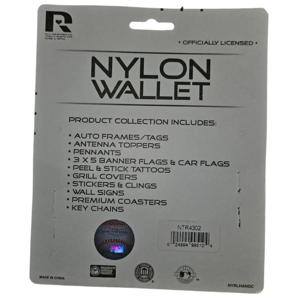 NWT Rico Industries Inc. Detroit Tigers Velcro Nylon Wallet